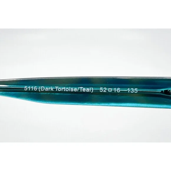 Coach Eyeglasses Frames HC 6040 5116 Dark Tortoise Teal Blue Full Rim 52-16-135 - Picture 5 of 7